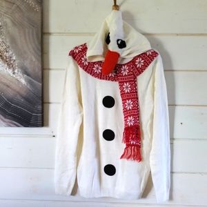 Knitwear Designed by F&F Large Snowman hoodie sweater